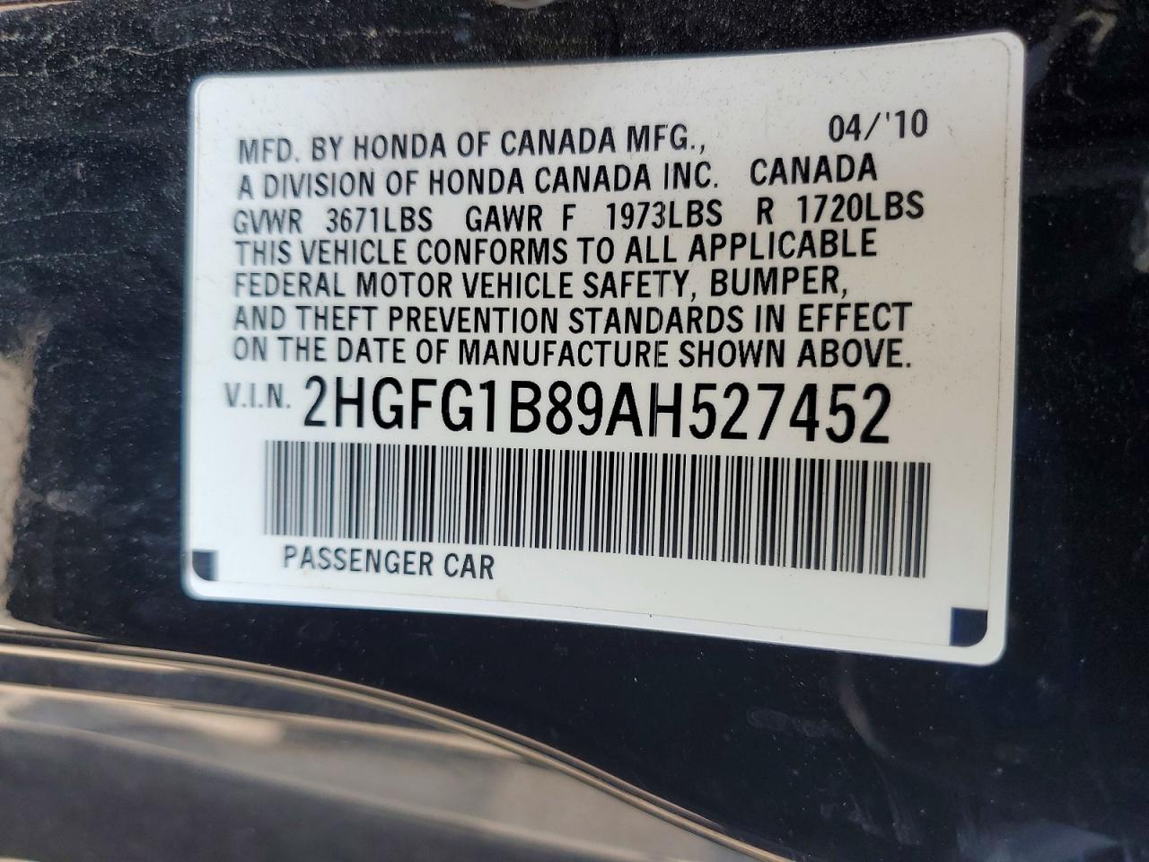 2010 HONDA CIVIC