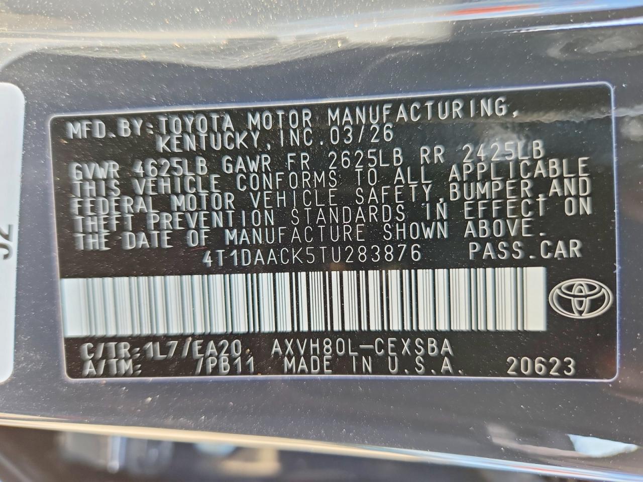 2026 TOYOTA CAMRY