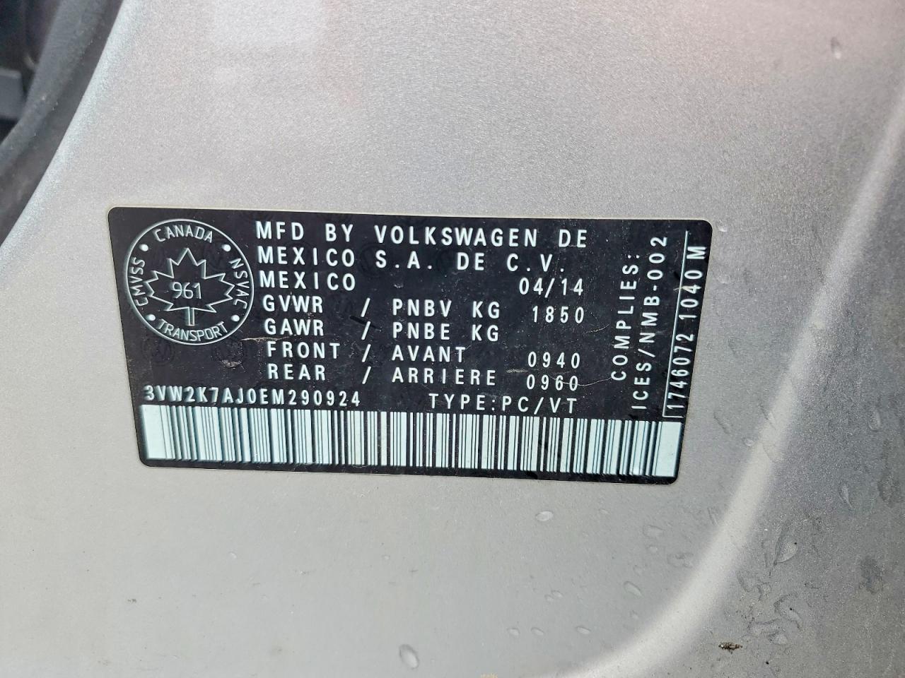 2014 VOLKSWAGEN JETTA