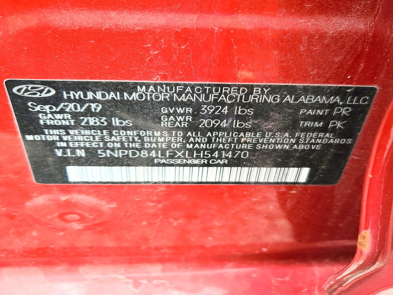 2020 HYUNDAI ELANTRA