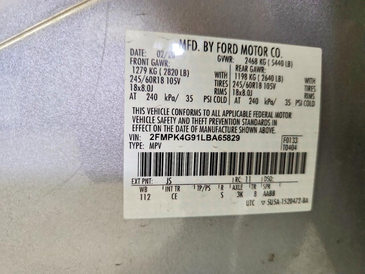 2020 FORD EDGE