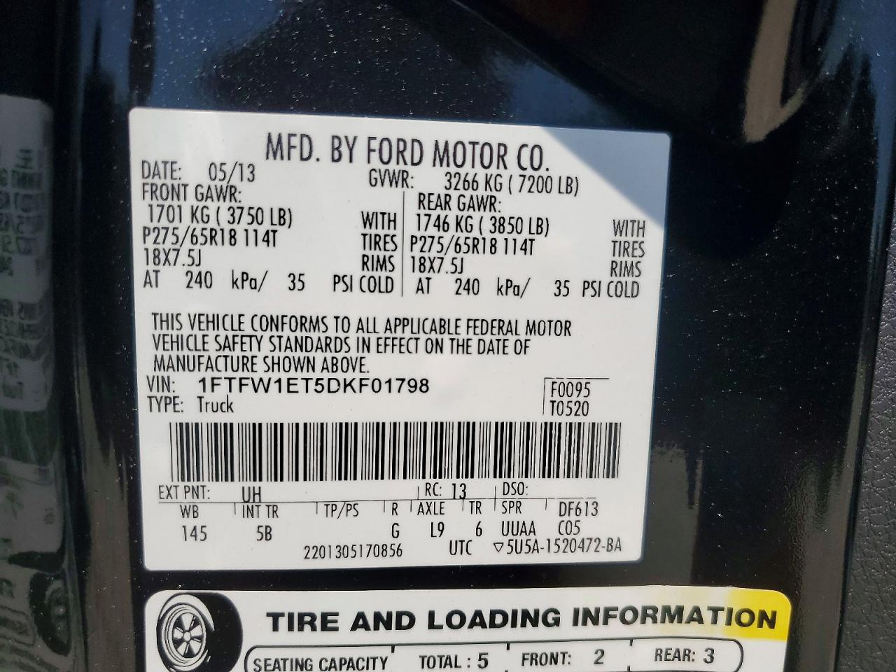 2013 FORD F150