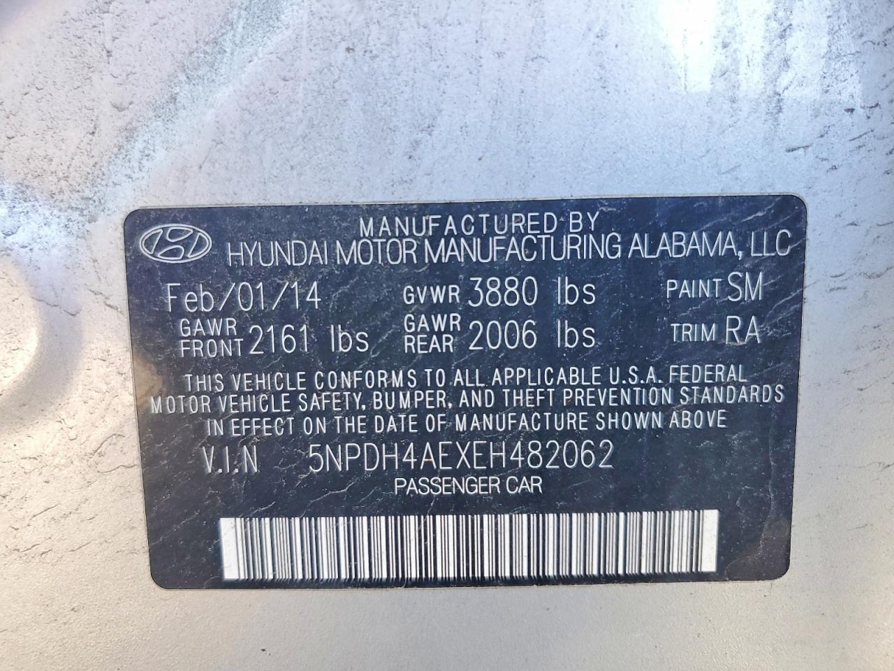 2014 HYUNDAI ELANTRA