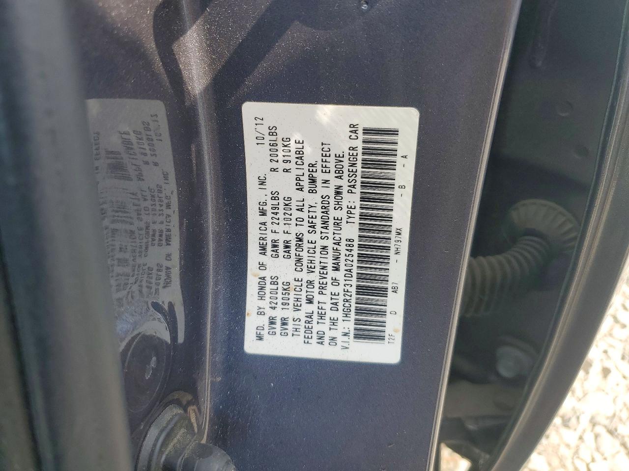 2013 HONDA ACCORD