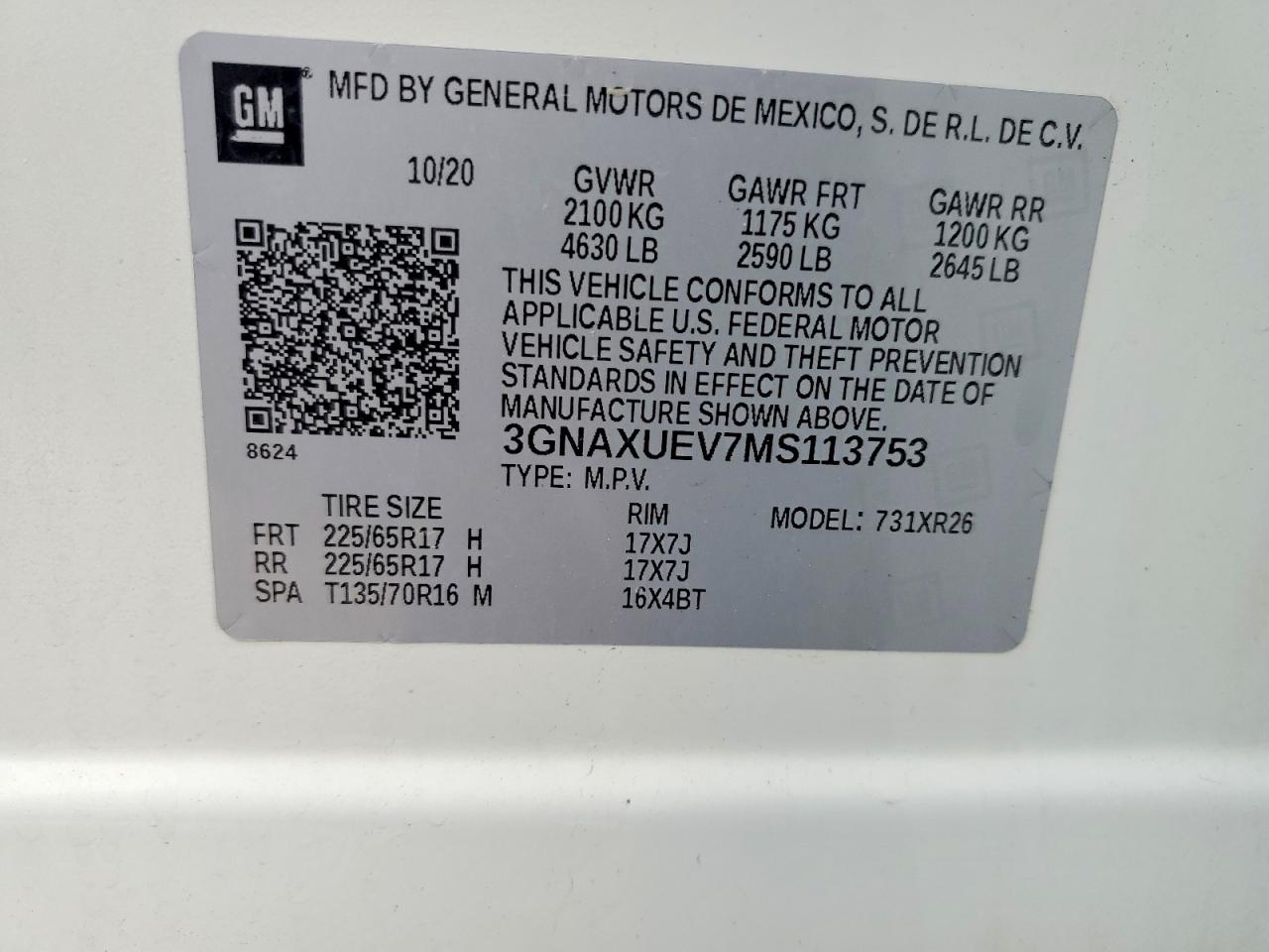 2021 CHEVROLET EQUINOX