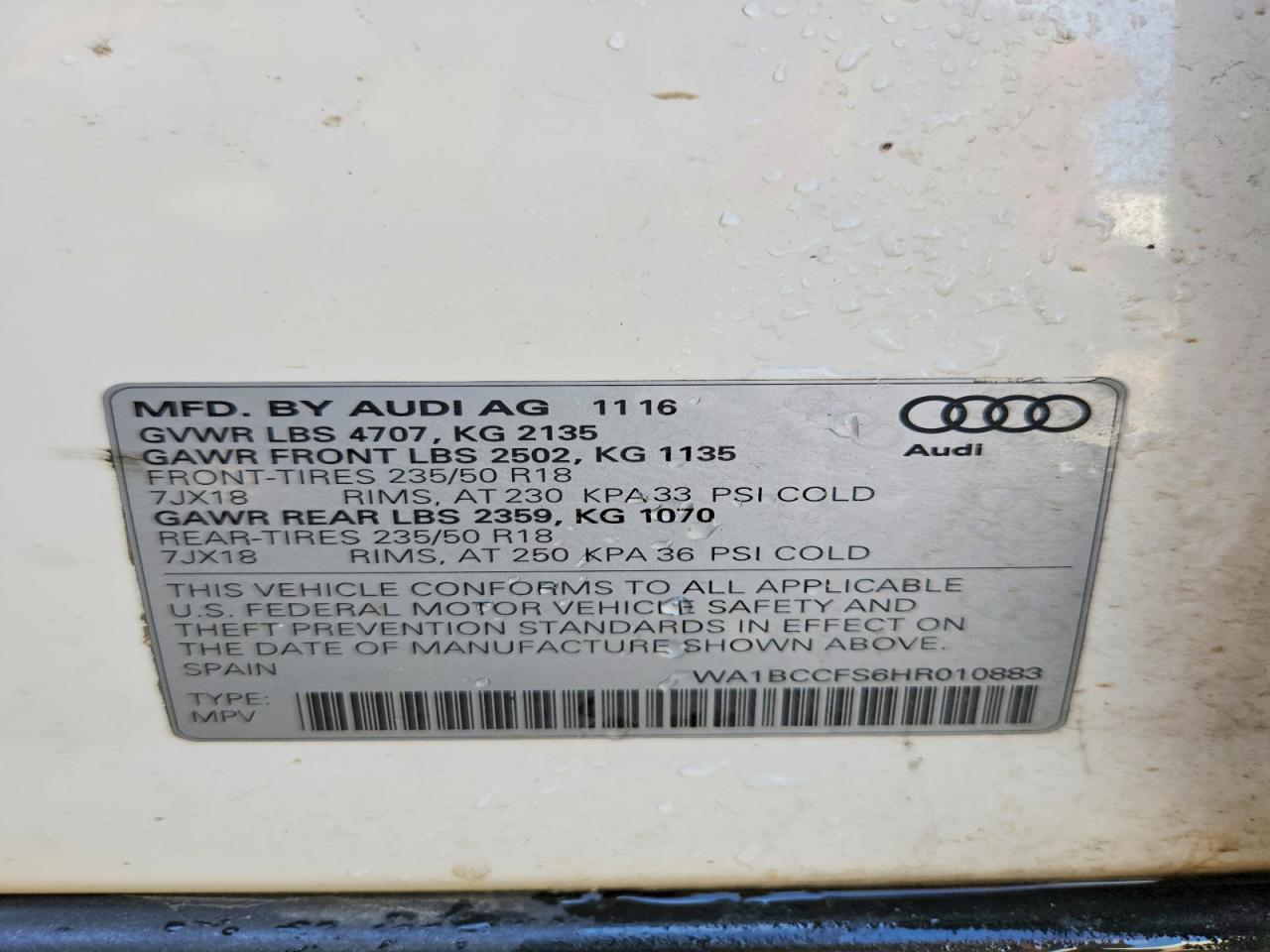 2017 AUDI Q3