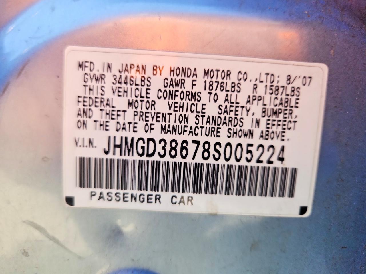 2008 HONDA FIT