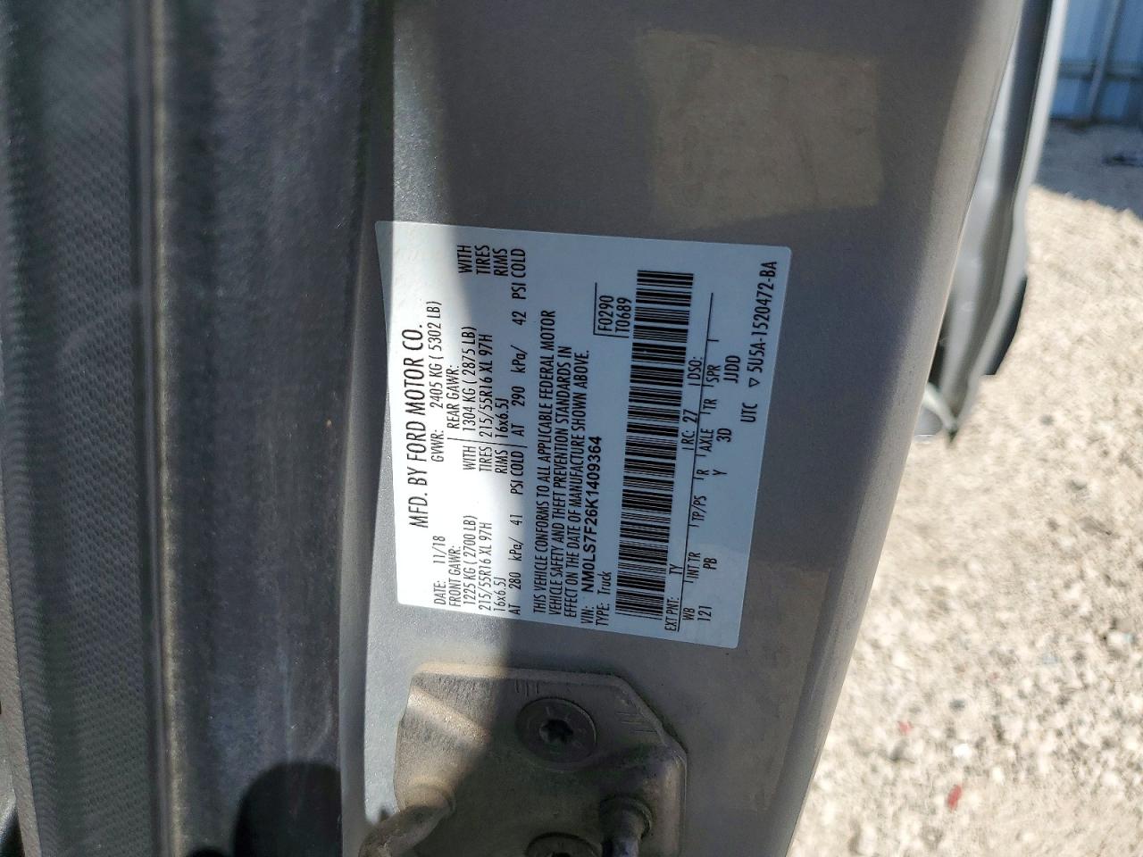 2019 FORD TRANSIT