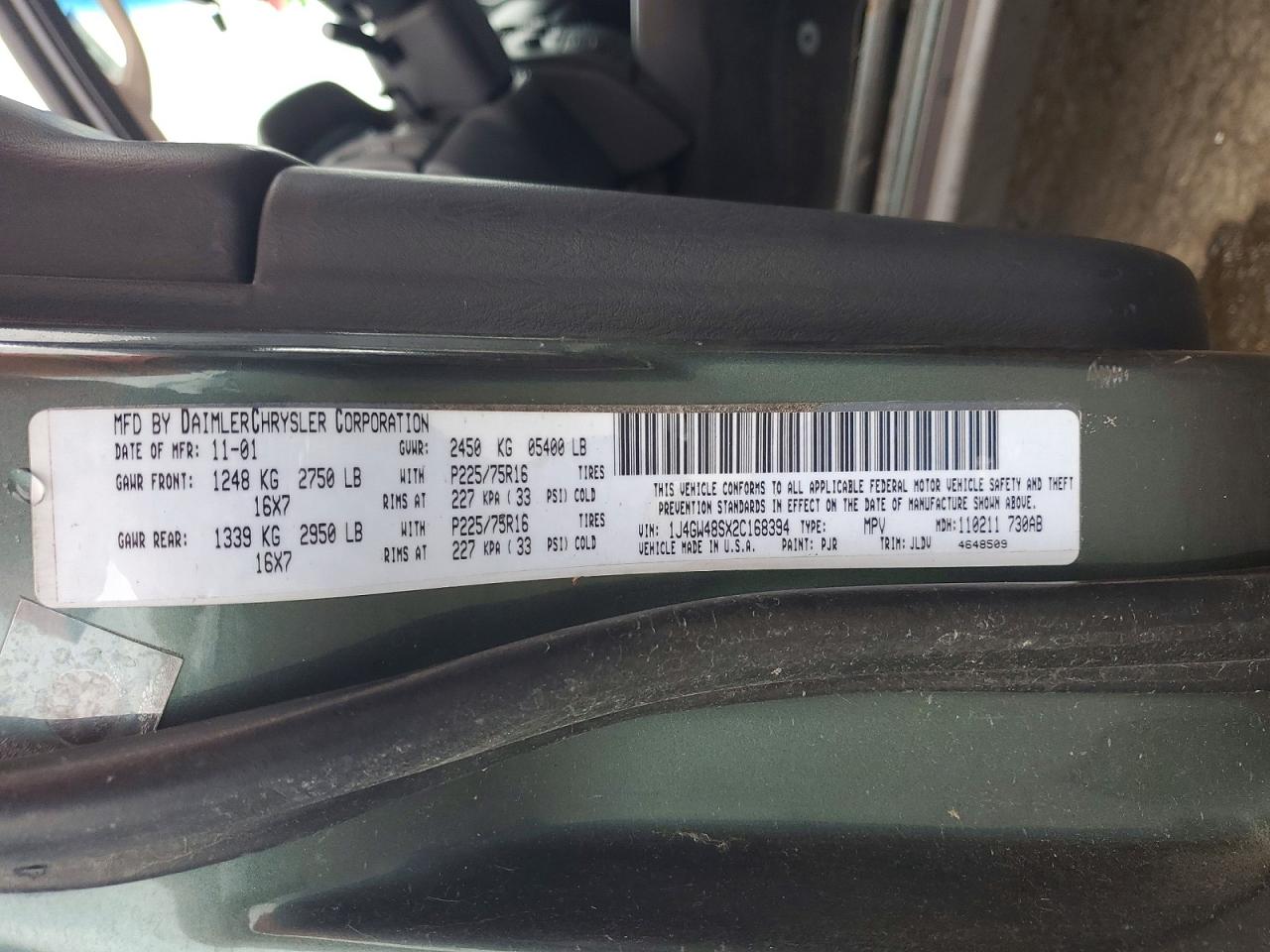 2002 JEEP GRAND CHER