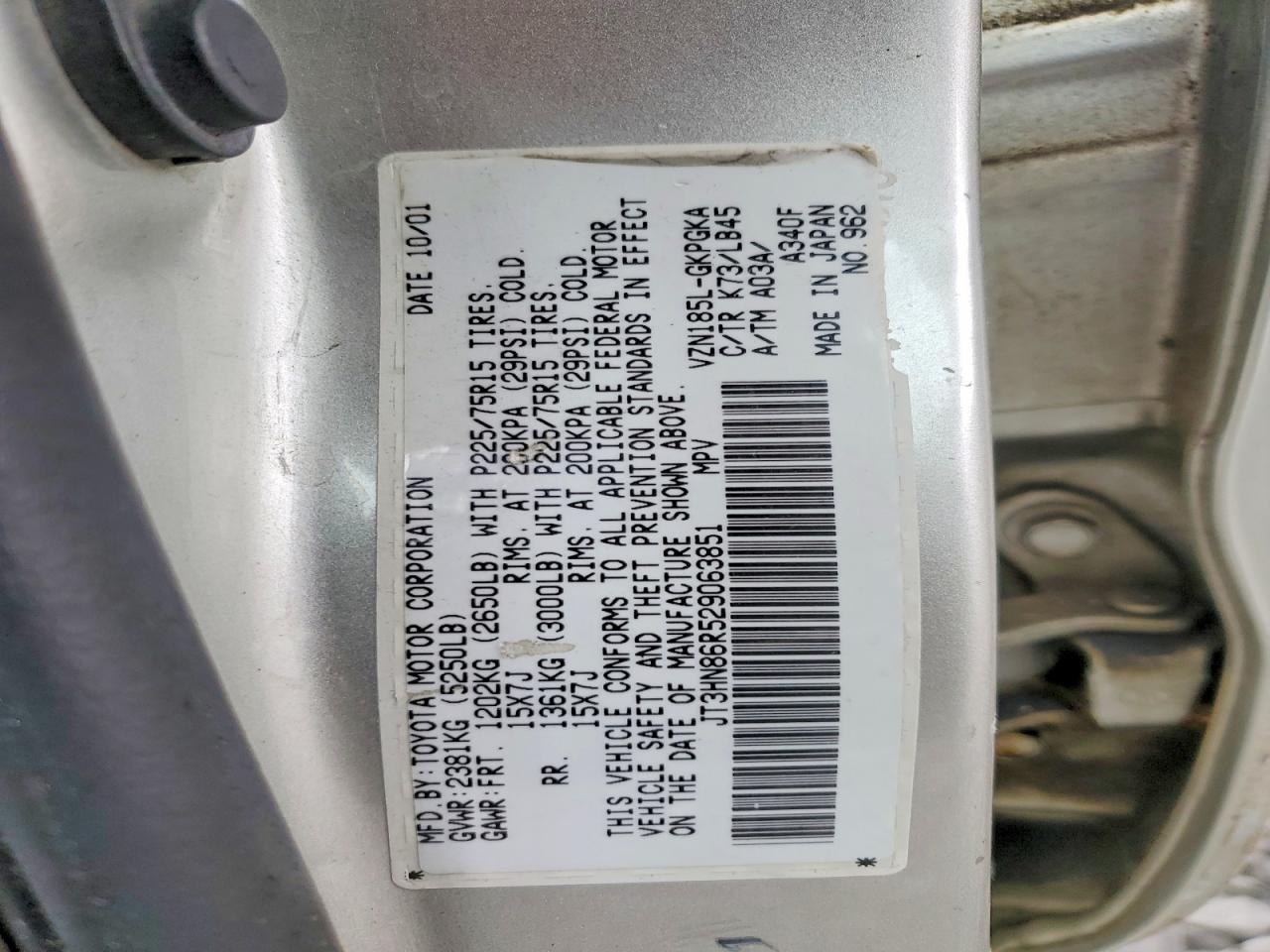 2002 TOYOTA 4RUNNER