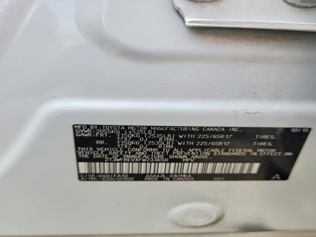 2015 TOYOTA RAV4