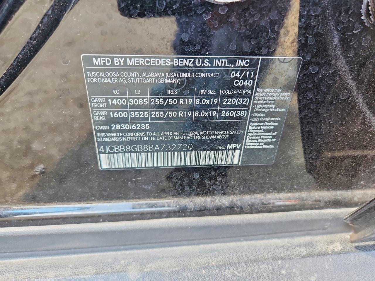 2011 MERCEDES-BENZ M-CLASS