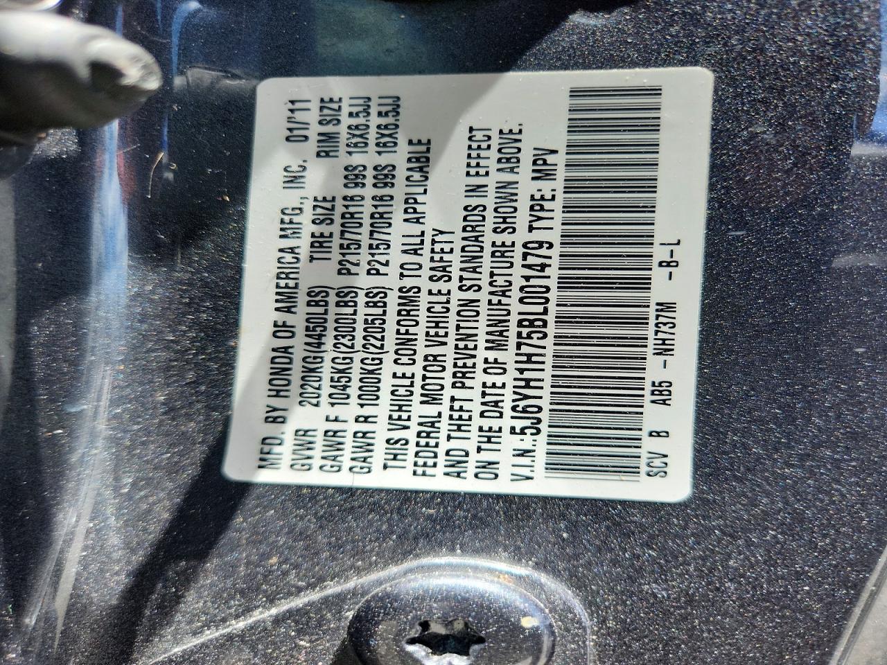 2011 HONDA ELEMENT