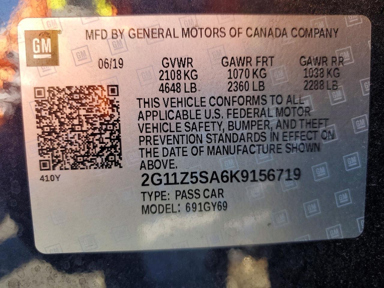 2019 CHEVROLET IMPALA