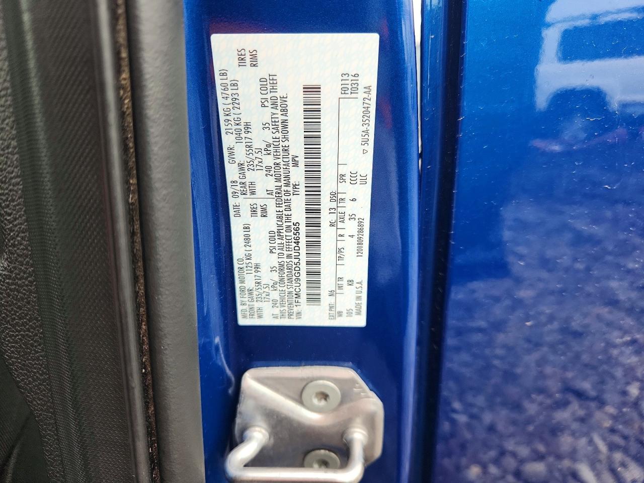 2018 FORD ESCAPE