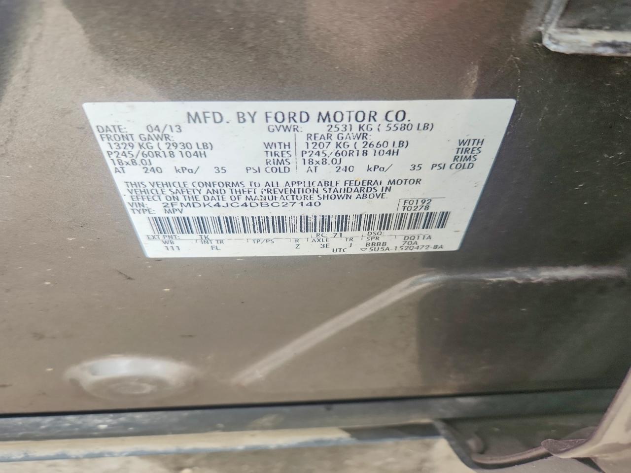 2013 FORD EDGE