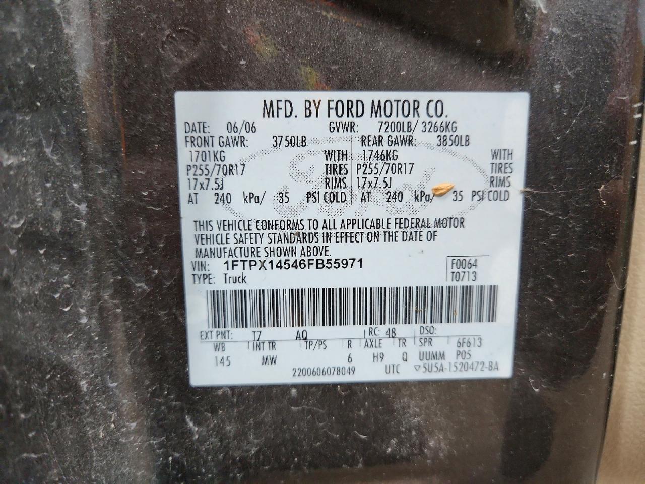 2006 FORD F150