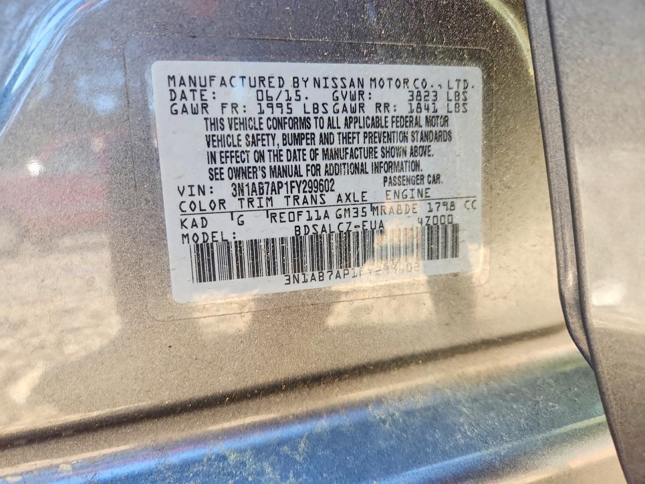 2015 NISSAN SENTRA