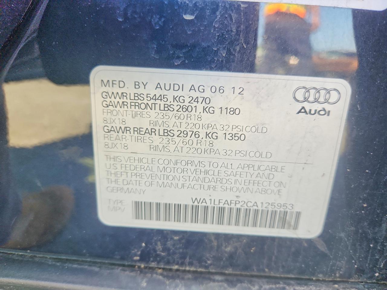 2012 AUDI Q5