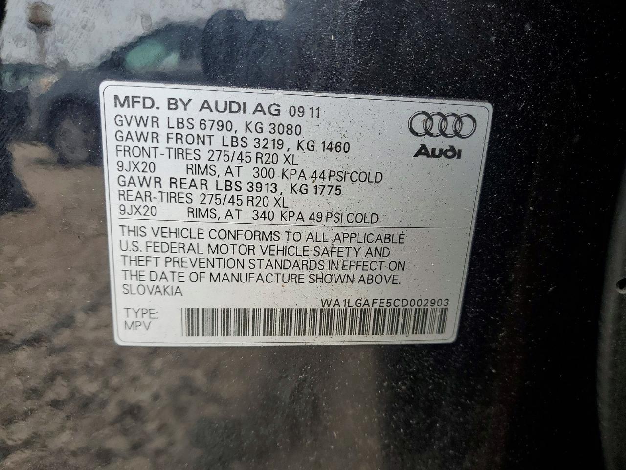 2012 AUDI Q7