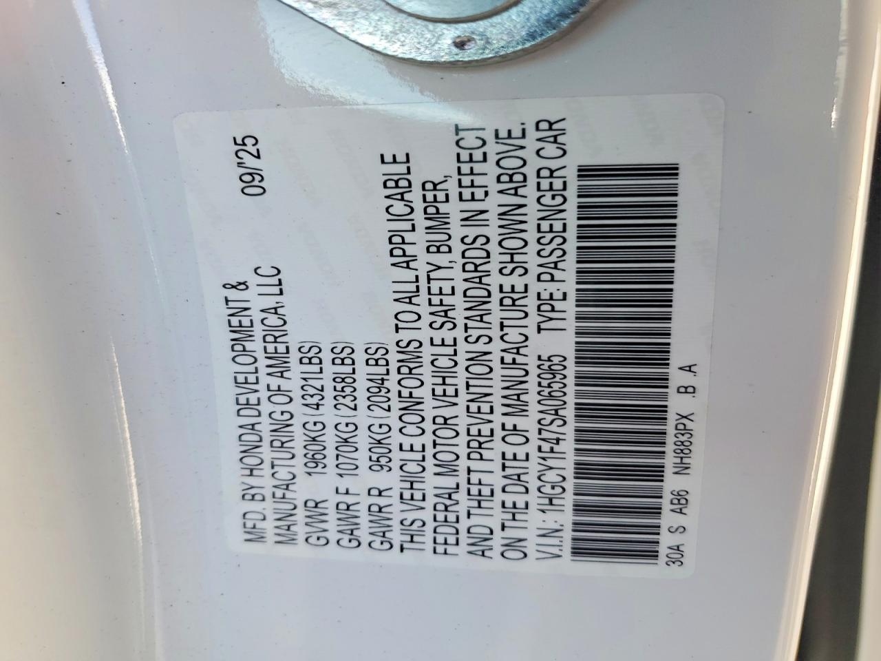 2025 HONDA ACCORD