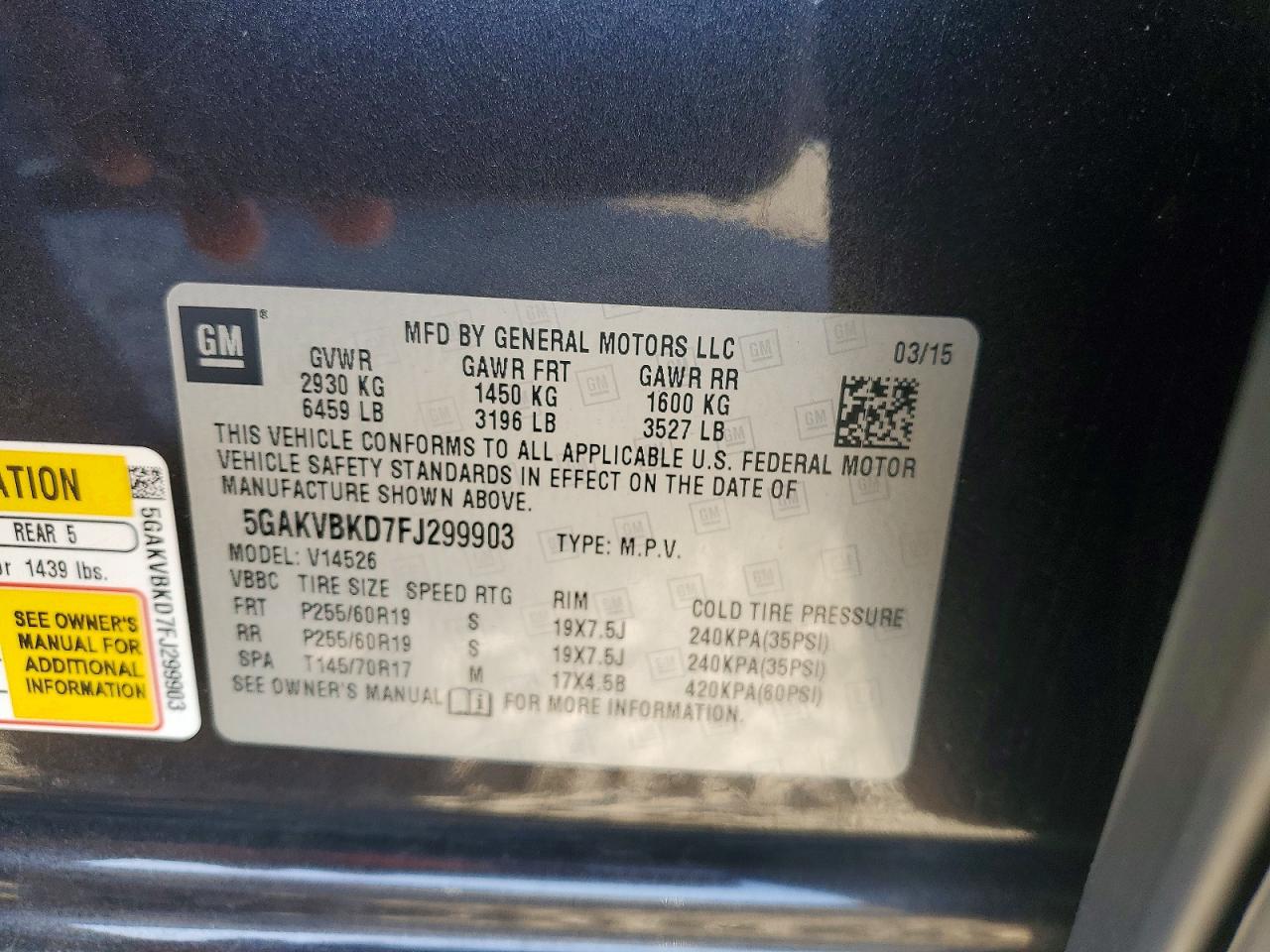 2015 BUICK ENCLAVE