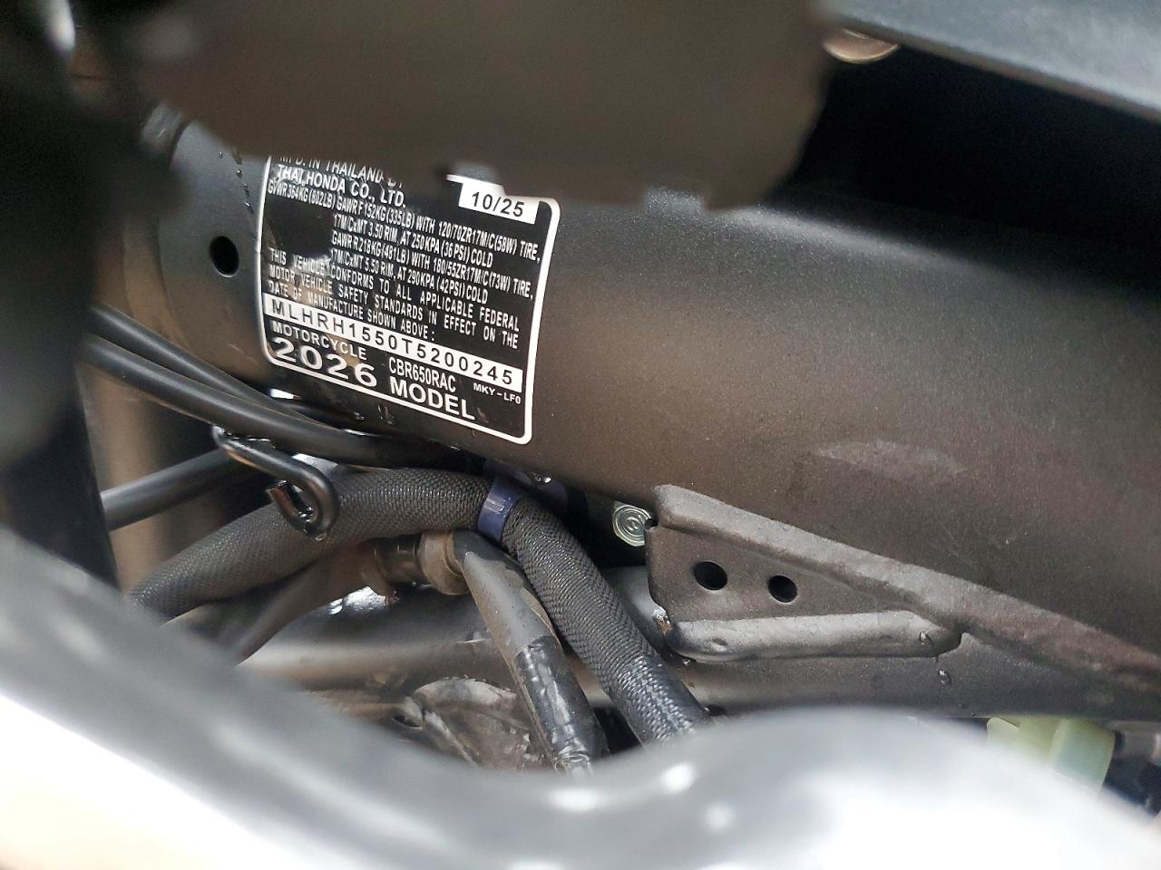 2026 HONDA CBR650 R