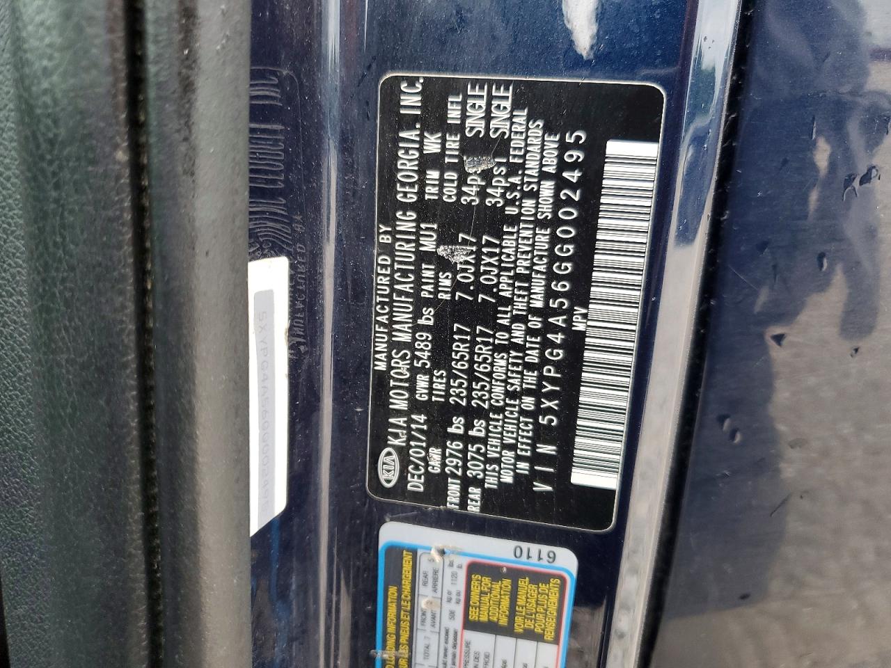 2016 KIA SORENTO