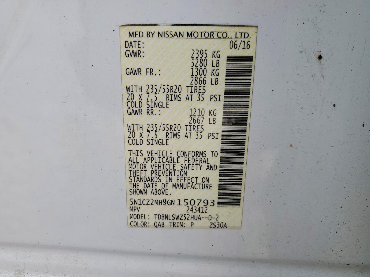 2016 NISSAN MURANO
