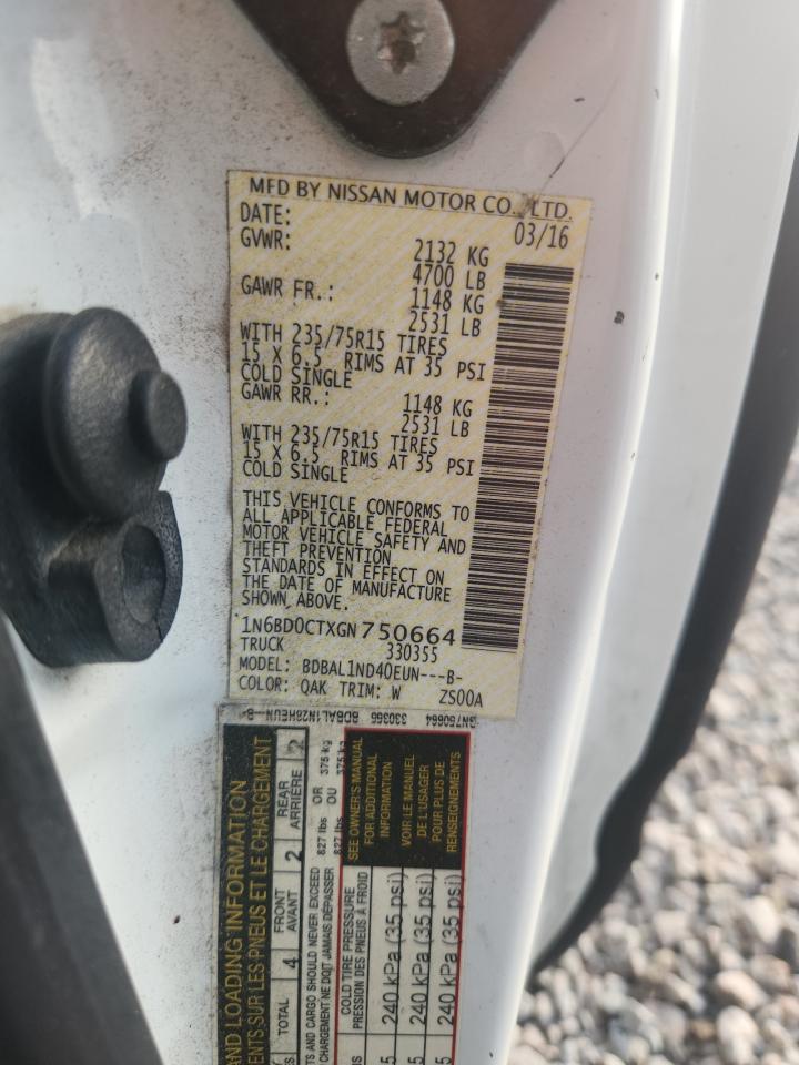 2016 NISSAN FRONTIER