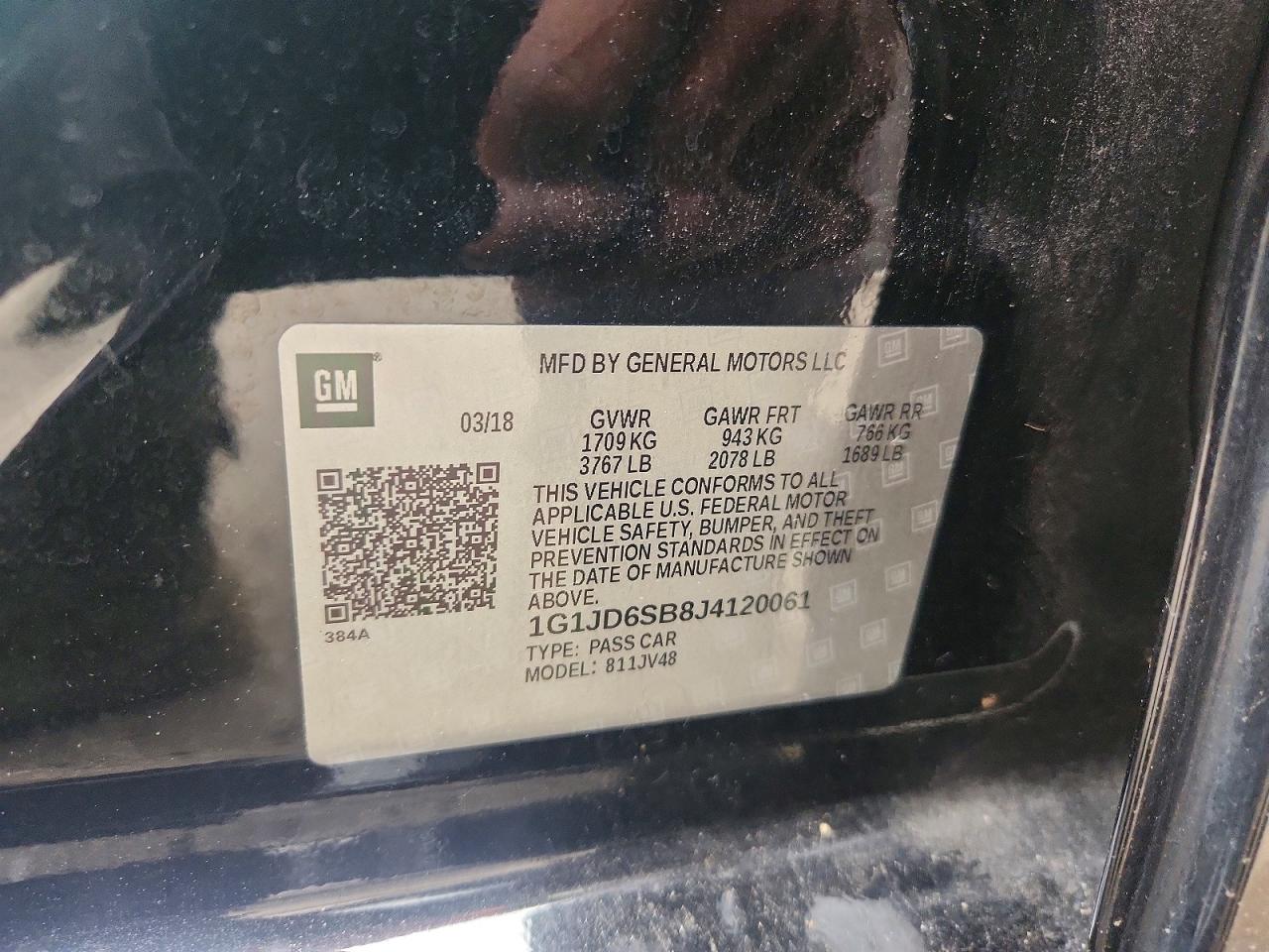 2018 CHEVROLET SONIC