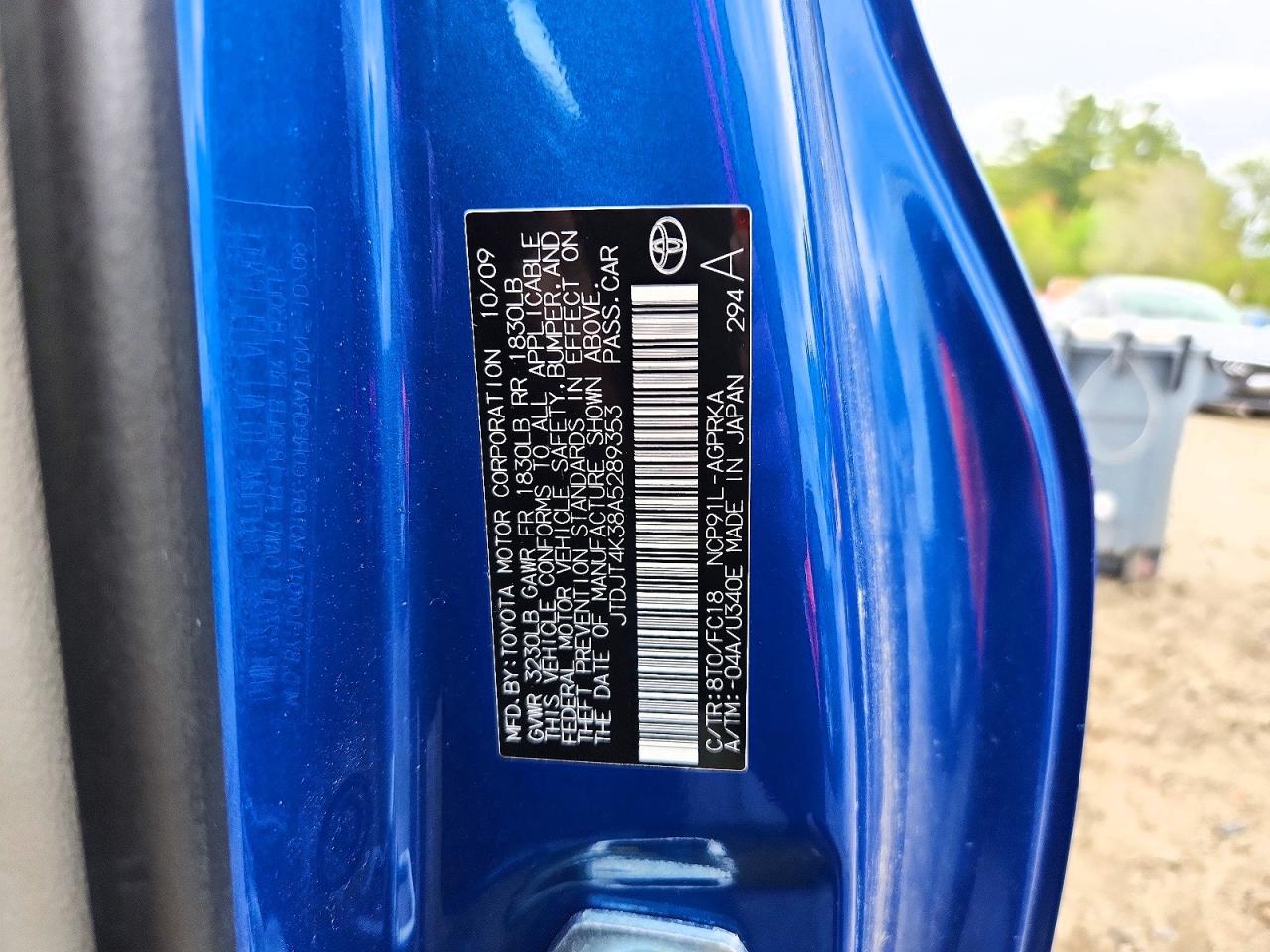 2010 TOYOTA YARIS
