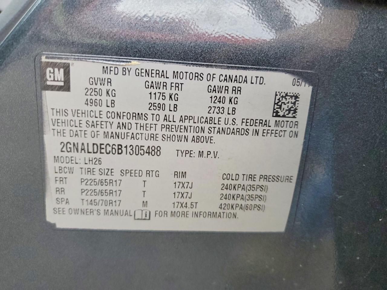 2011 CHEVROLET EQUINOX