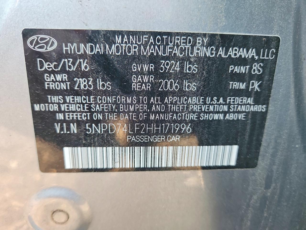 2017 HYUNDAI ELANTRA