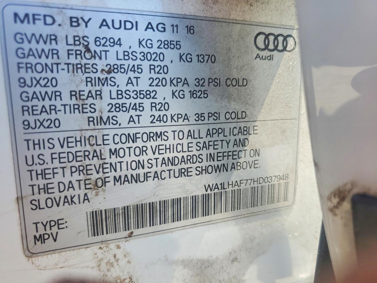 2017 AUDI Q7