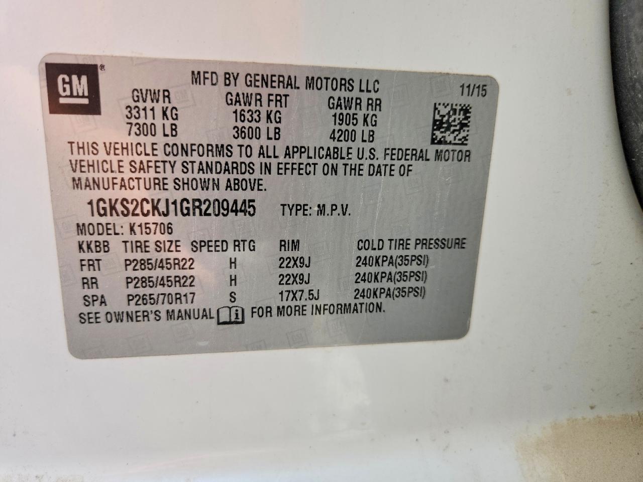 2016 GMC YUKON