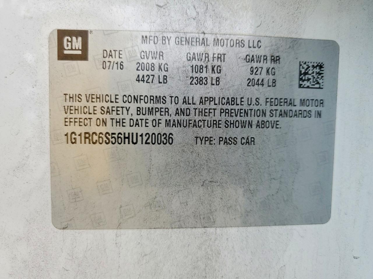 2017 CHEVROLET VOLT