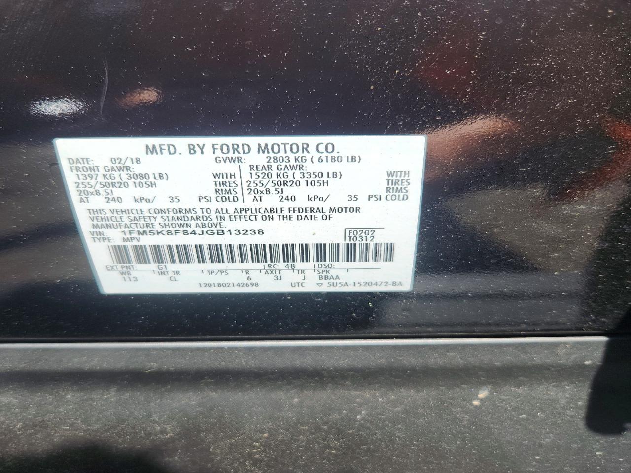 2018 FORD EXPLORER