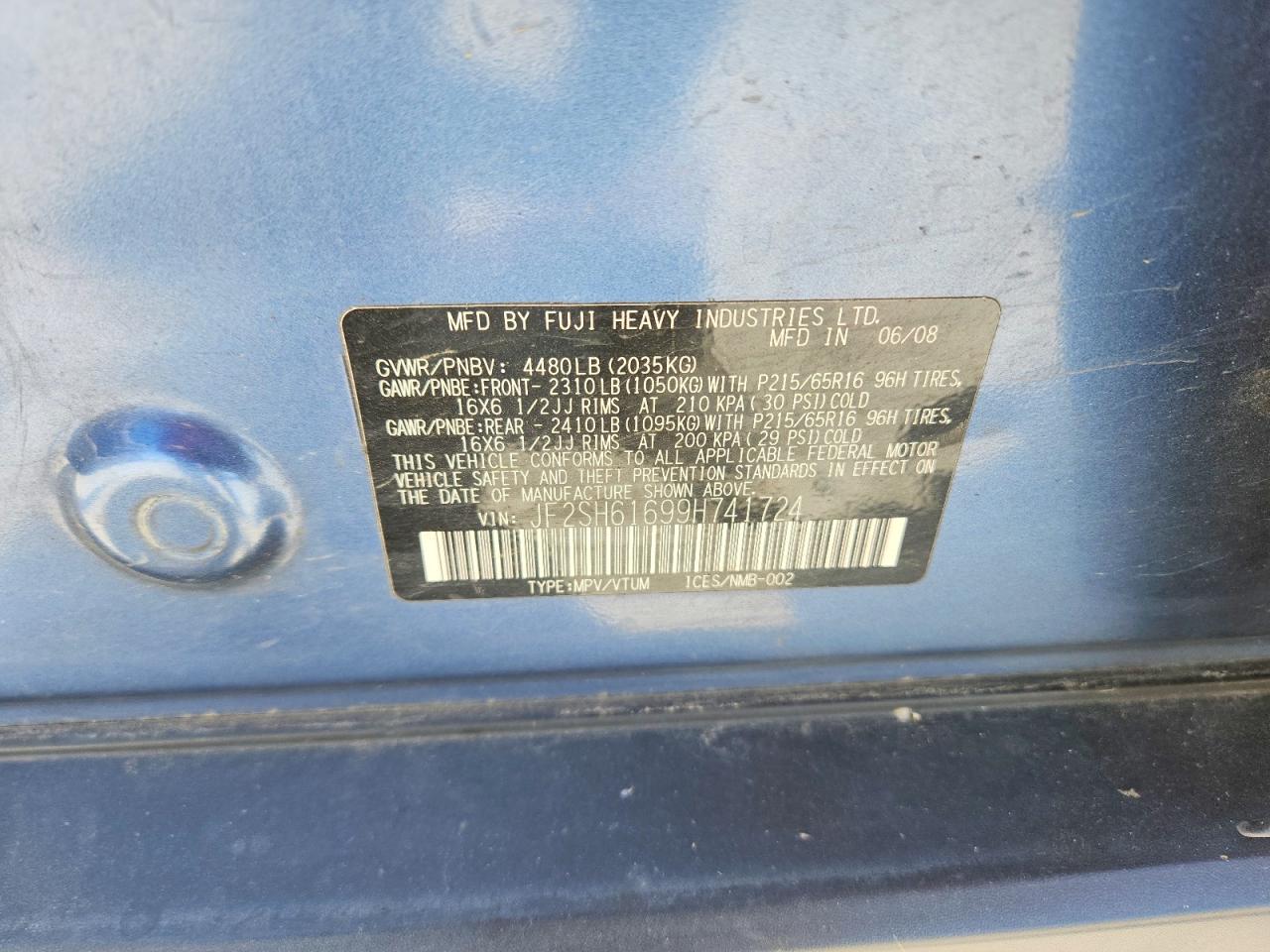 2009 SUBARU FORESTER