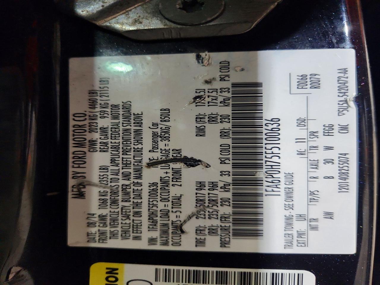 2015 FORD FUSION