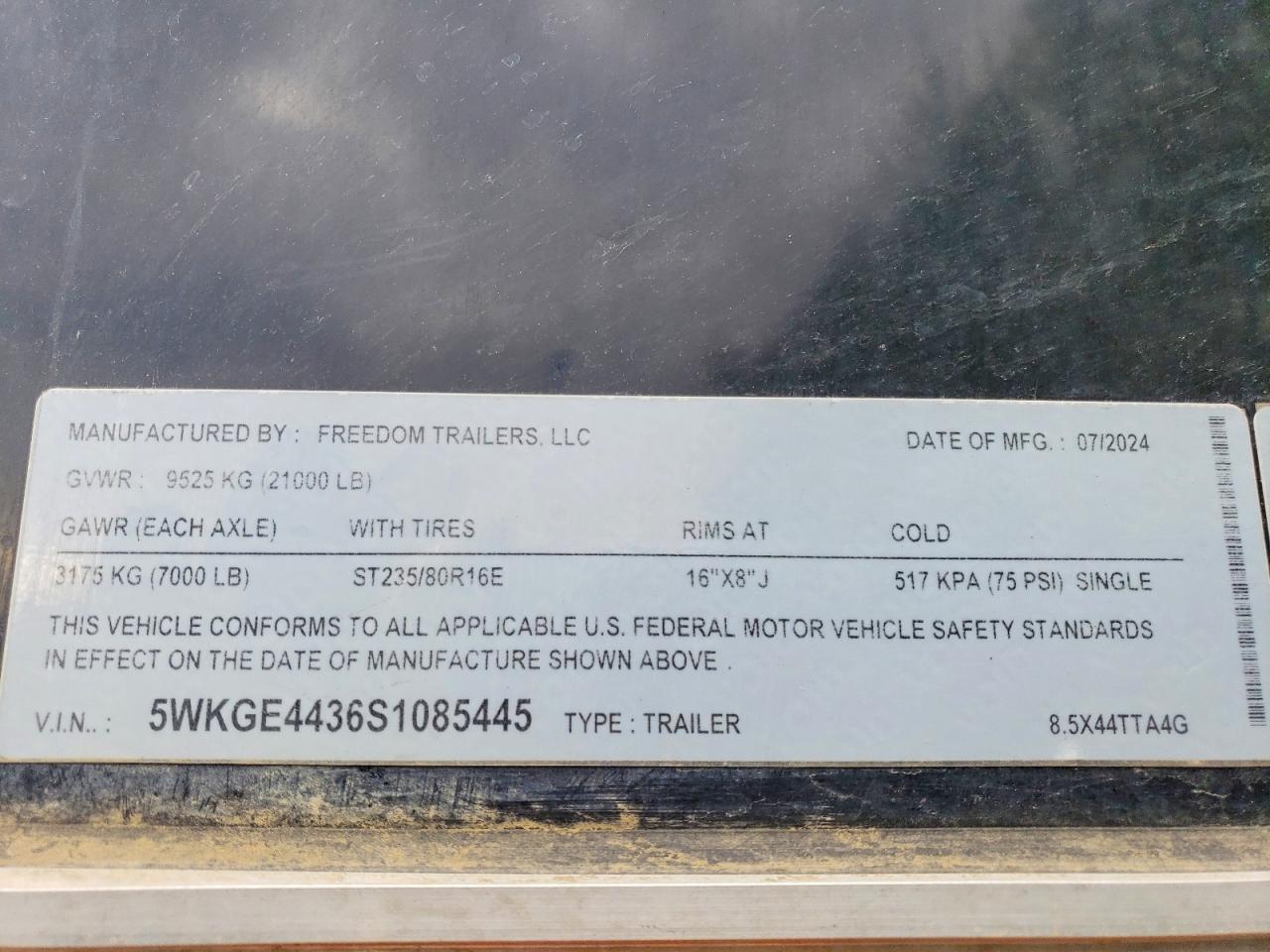 2024 FREEDOM TRAILER ENCLOSED T
