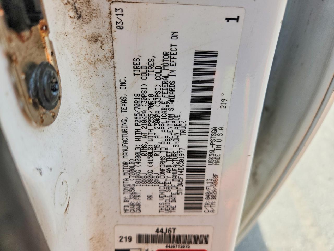 2013 TOYOTA TUNDRA