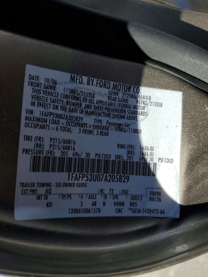 2007 FORD TAURUS