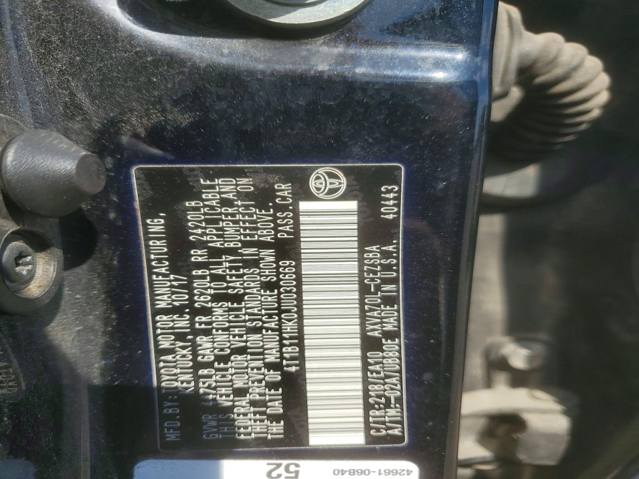 2018 TOYOTA CAMRY