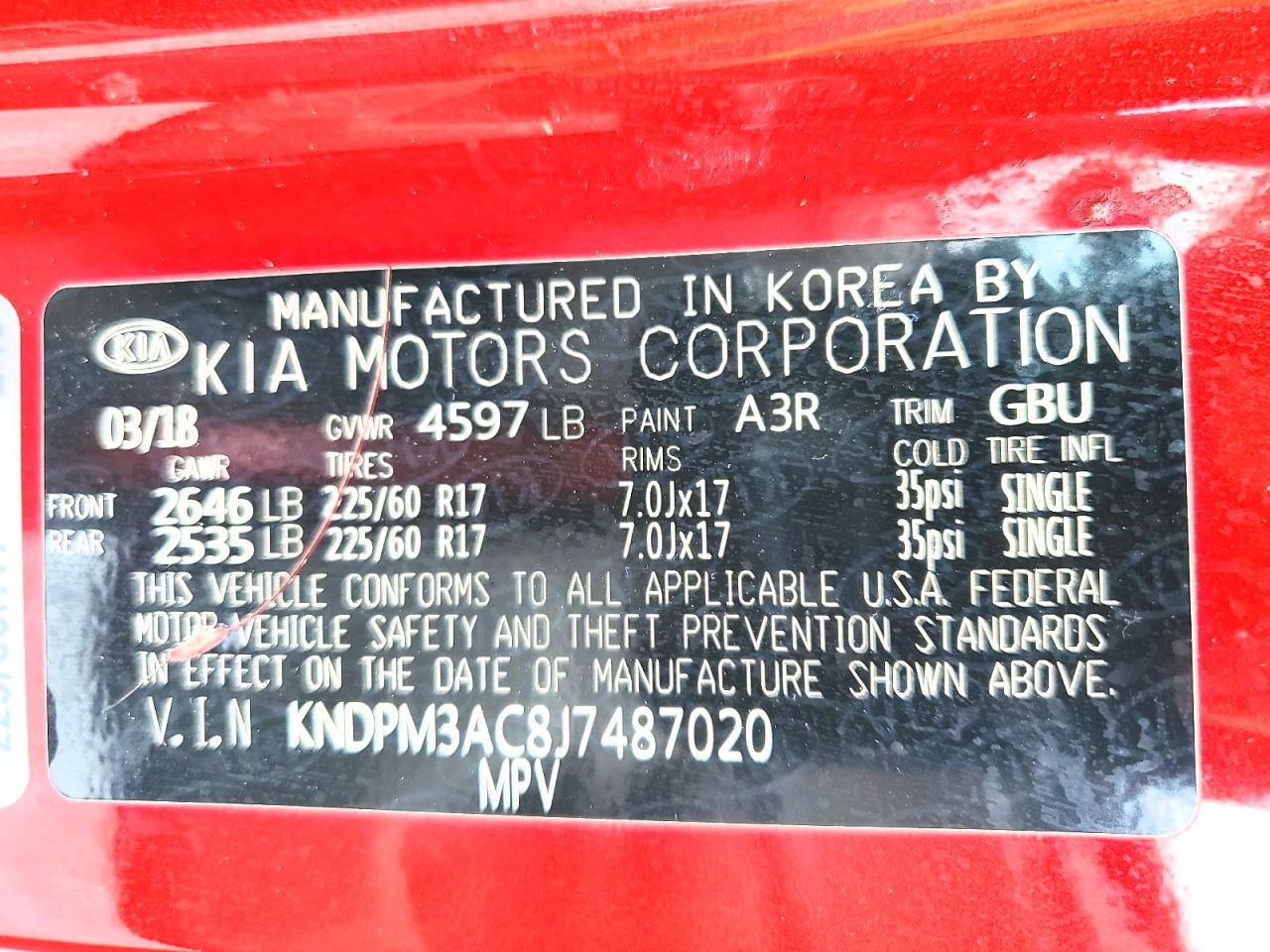 2018 KIA SPORTAGE