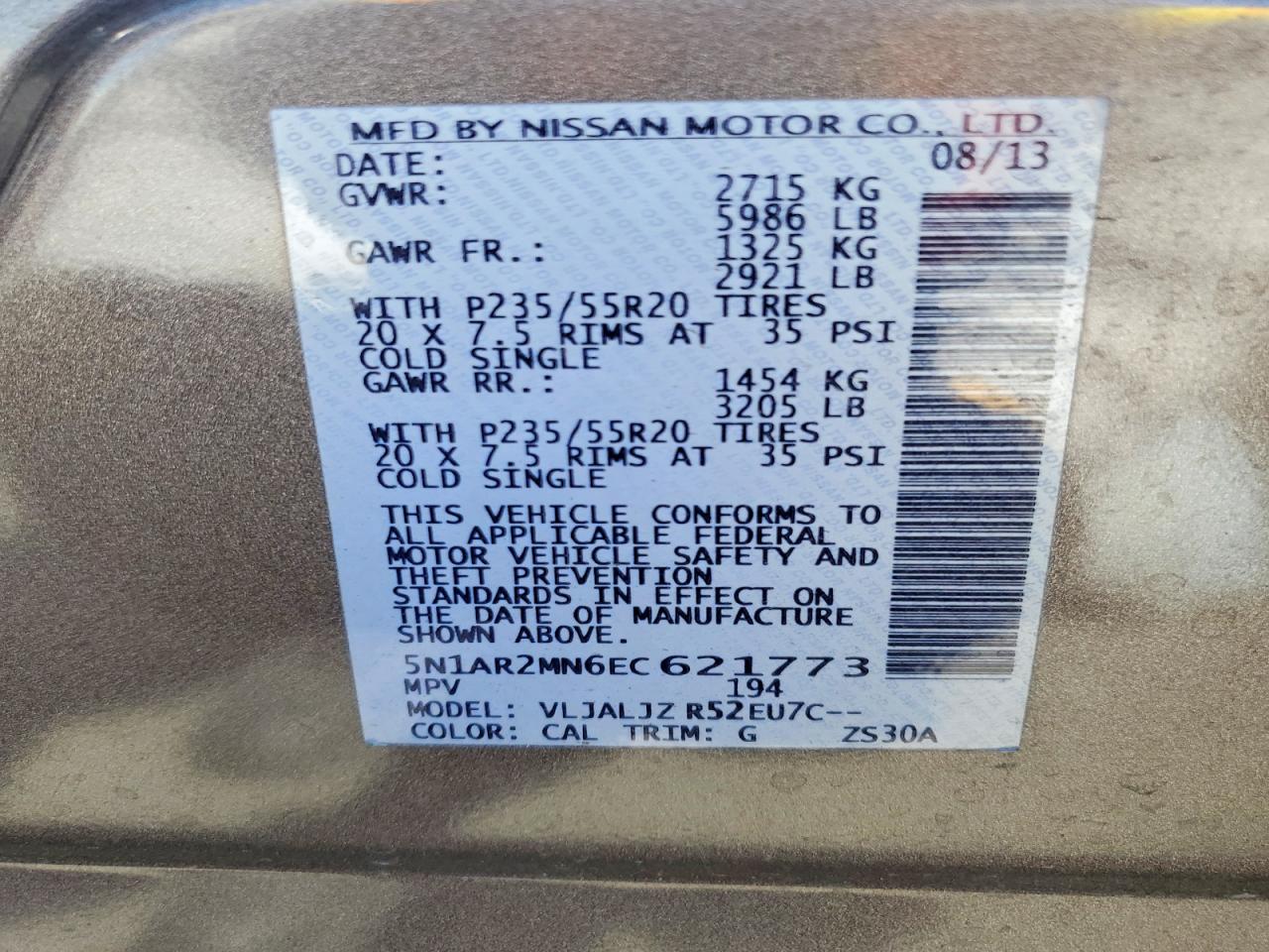 2014 NISSAN PATHFINDER