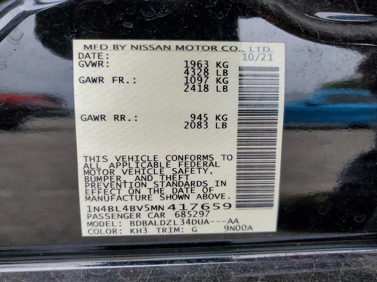 2021 NISSAN ALTIMA