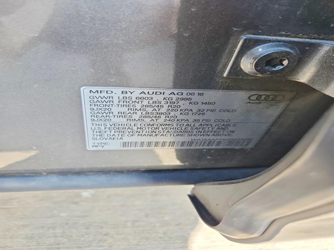 2017 AUDI Q7