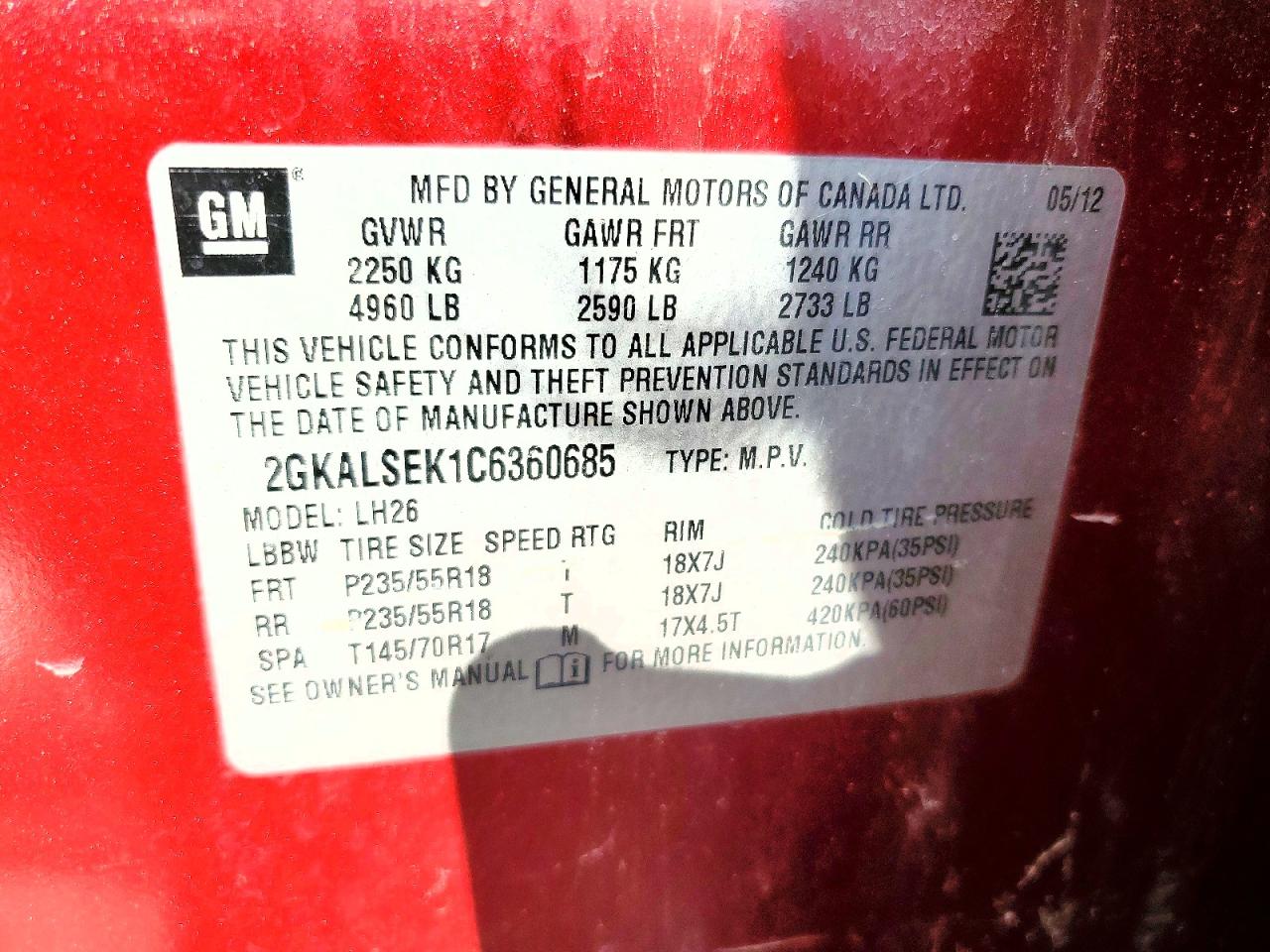2012 GMC TERRAIN