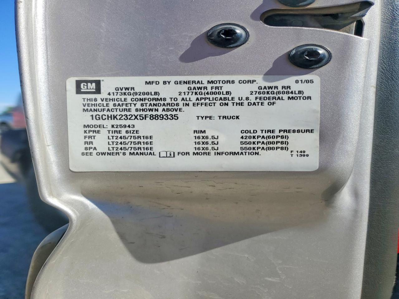 2005 CHEVROLET SILVERADO